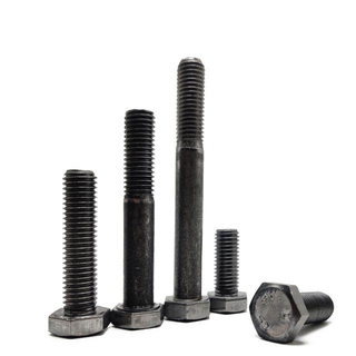 Grade 4.8 Hexagon Head Bolts Natural Color National Standard Hex Bolts Carbon Steel Half Full Thread Hex Bolts M6-M24